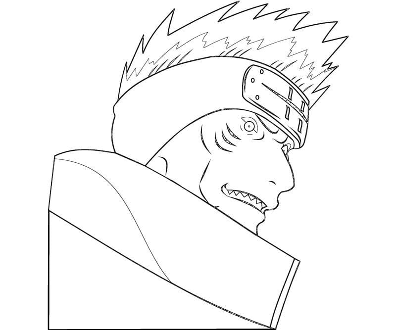 Coloriage Kisame souriant