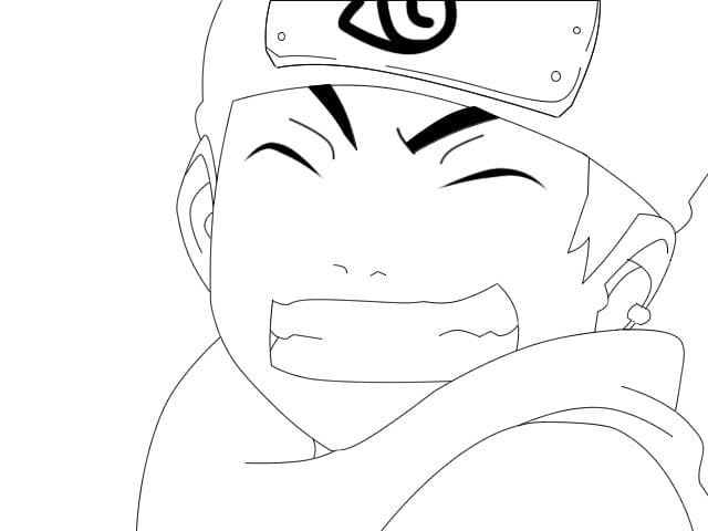 Coloriage Konohamaru Sourit