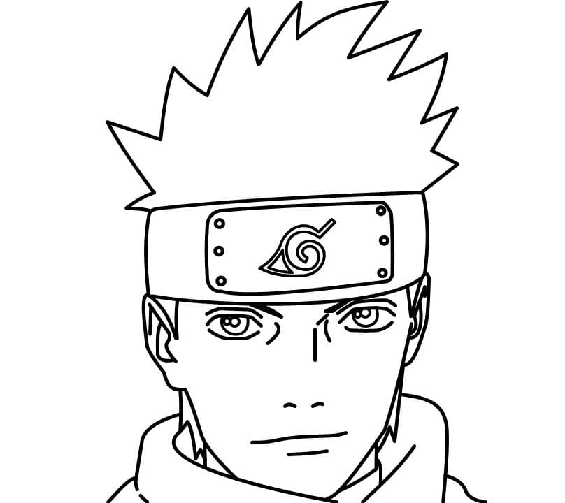 Coloriage Konohamaru Tête