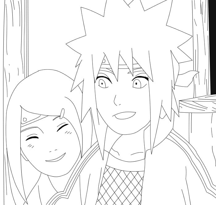 Coloriage Kushina et Minato