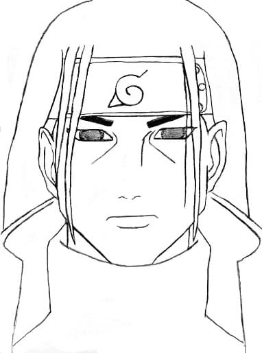 Coloriage Le visage de Hashirama Senju