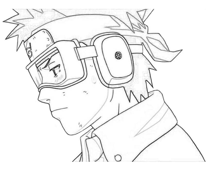 Coloriage Le Visage Triste D'Obito