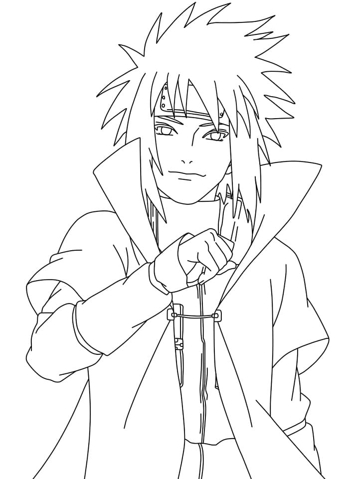 Coloriage Minato a l'air cool