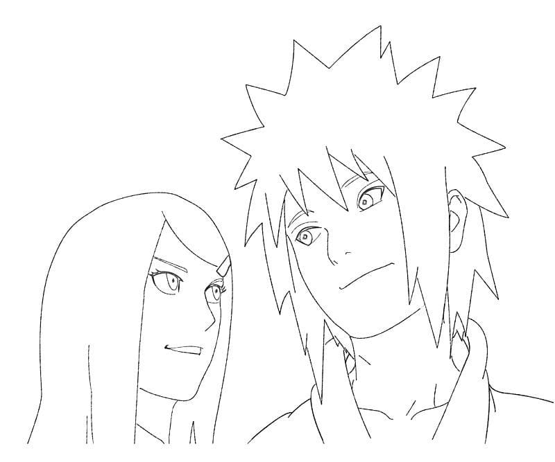 Coloriage Minato et Kushina