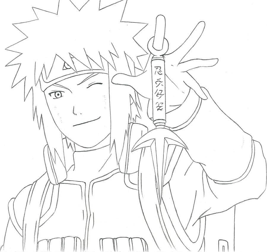 Coloriage Minato Namikaze imprimable