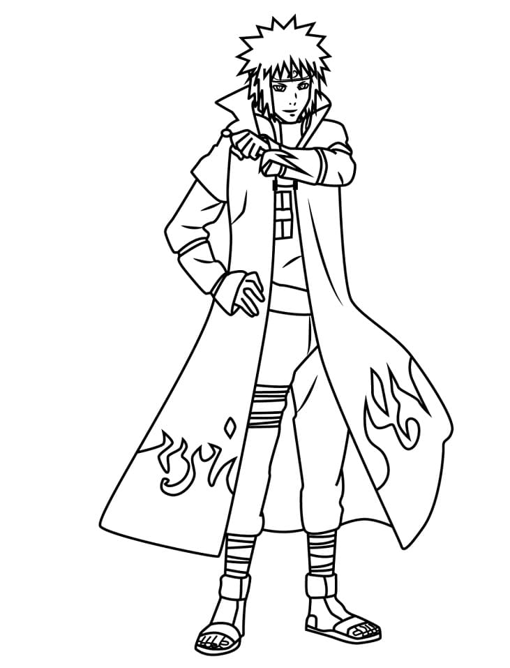 Coloriage Minato Namikaze sourit