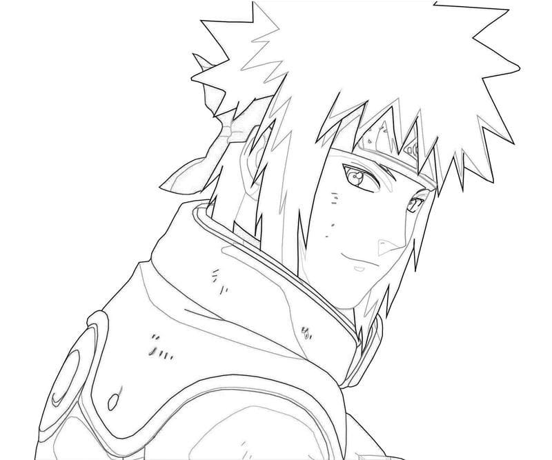 Coloriage Minato sourit