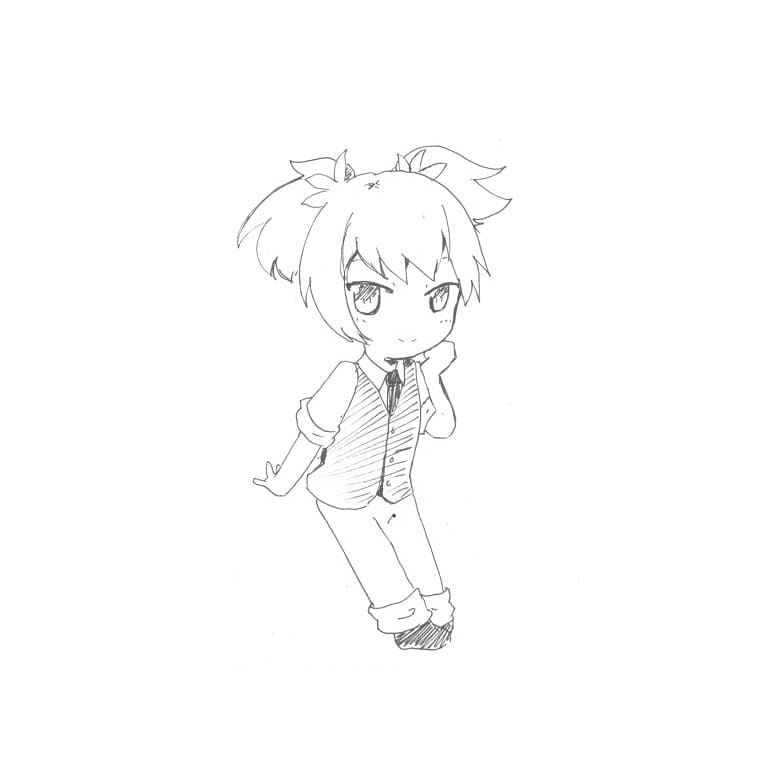 Coloriage Nagisa Chibi