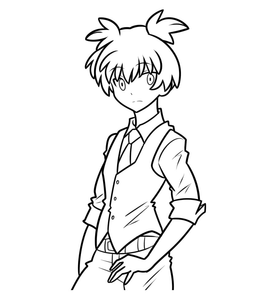 Coloriage Nagisa Shiota de la salle de classe des assassinats