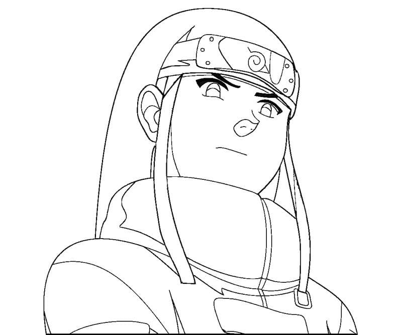 Coloriage Neji a l'air cool