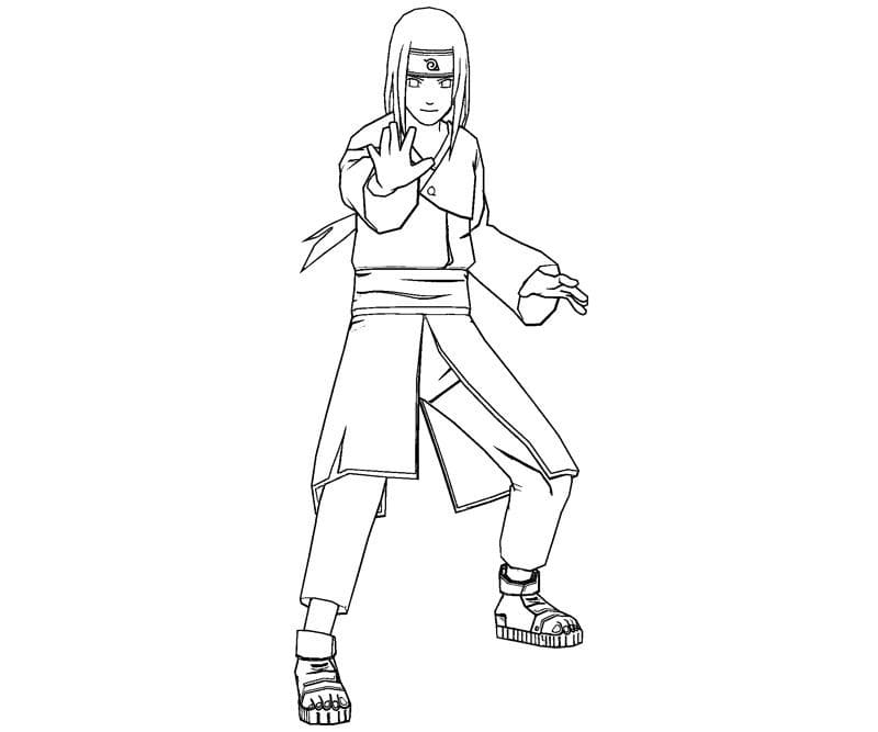 Coloriage Neji de Naruto