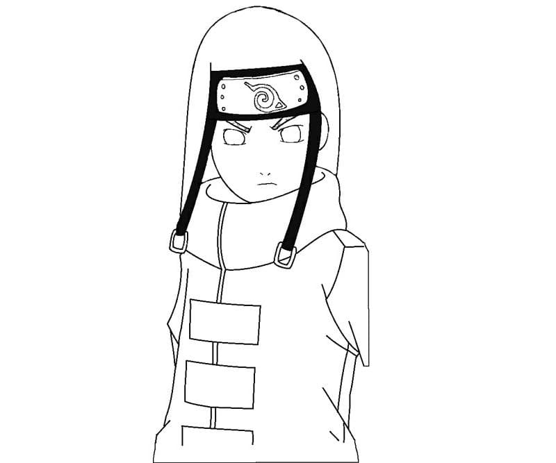 Coloriage Neji Hyûga  2