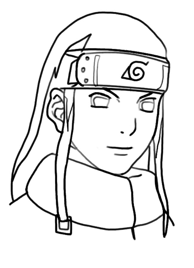 Coloriage Neji sourit