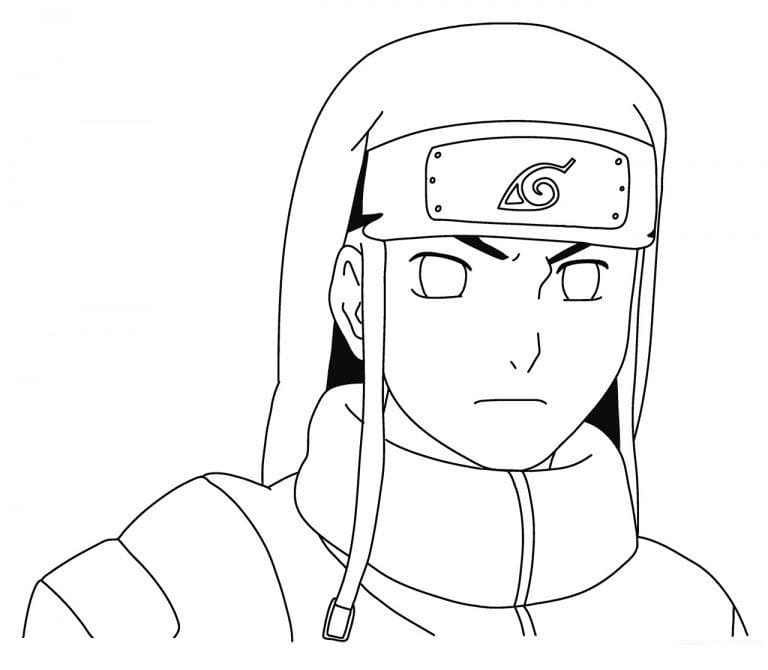 Coloriage Neji visage cool