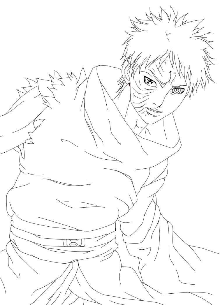 Coloriage Obito Est Mauvais