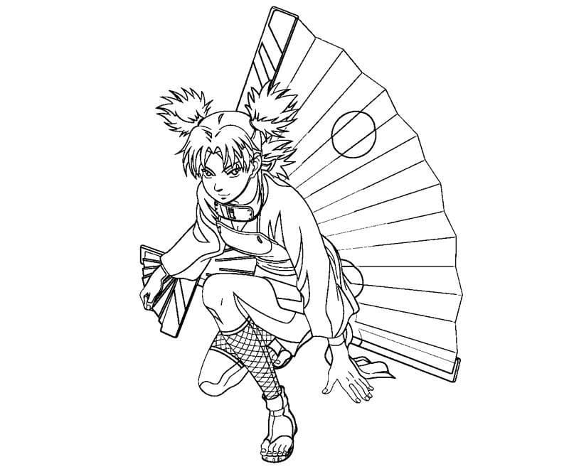 Coloriage Temari sourit