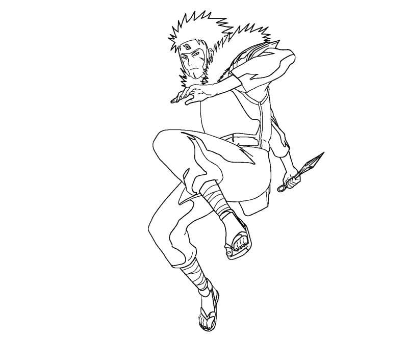 Coloriage Tobirama Senju Action