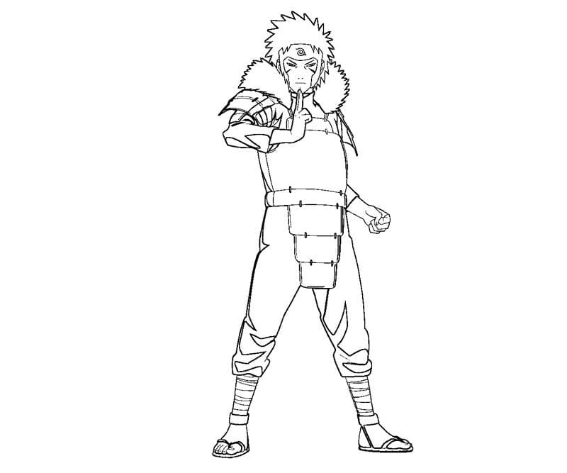 Coloriage Tobirama Senju de anime Naruto