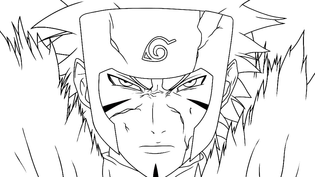 Coloriage Tobirama Senju en colère