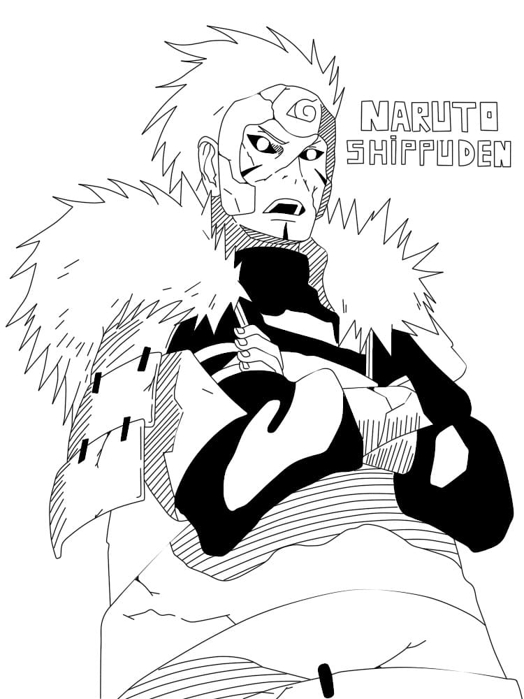 Coloriage Tobirama Senju mort-vivant