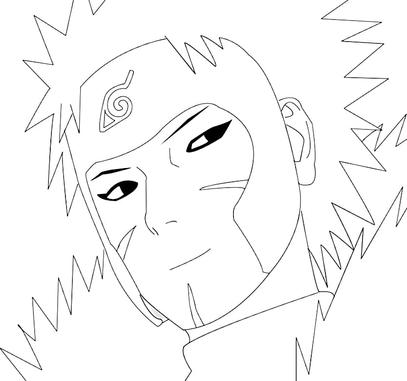 Coloriage Tobirama Senju souriante