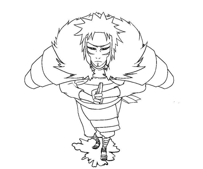 Coloriage Tobirama utilisant le ninjutsu