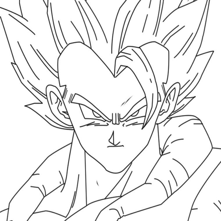 Coloriage Visage De Gogeta