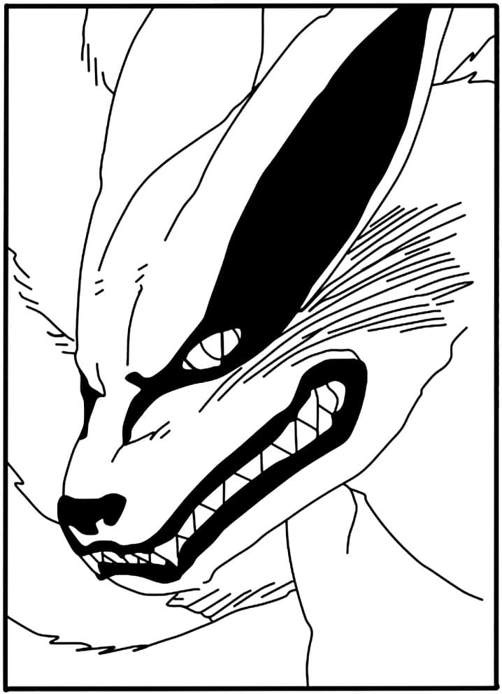 Coloriage Visage De Kurama En Colère