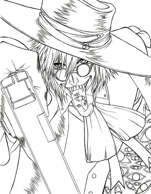 Coloriage Alucard effrayant