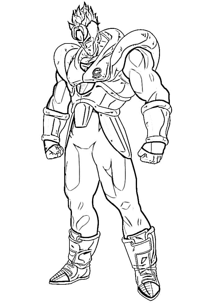 Coloriage Android 16 de Dragon Ball Z