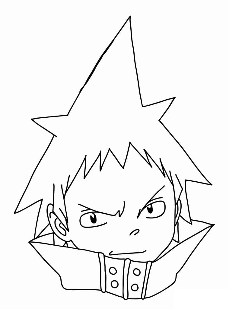 Coloriage Black Star Le visage de