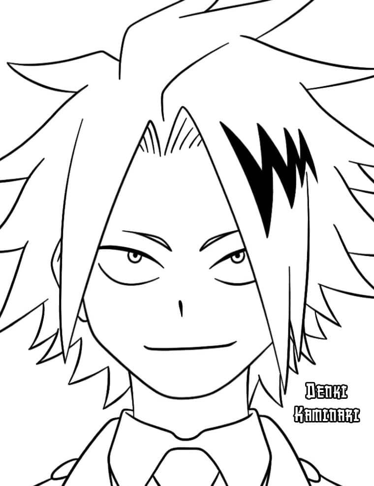 Coloriage Denki Kaminari