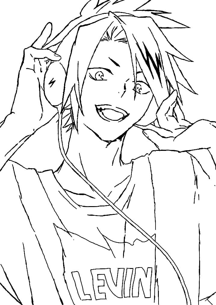 Coloriage Denki Kaminari