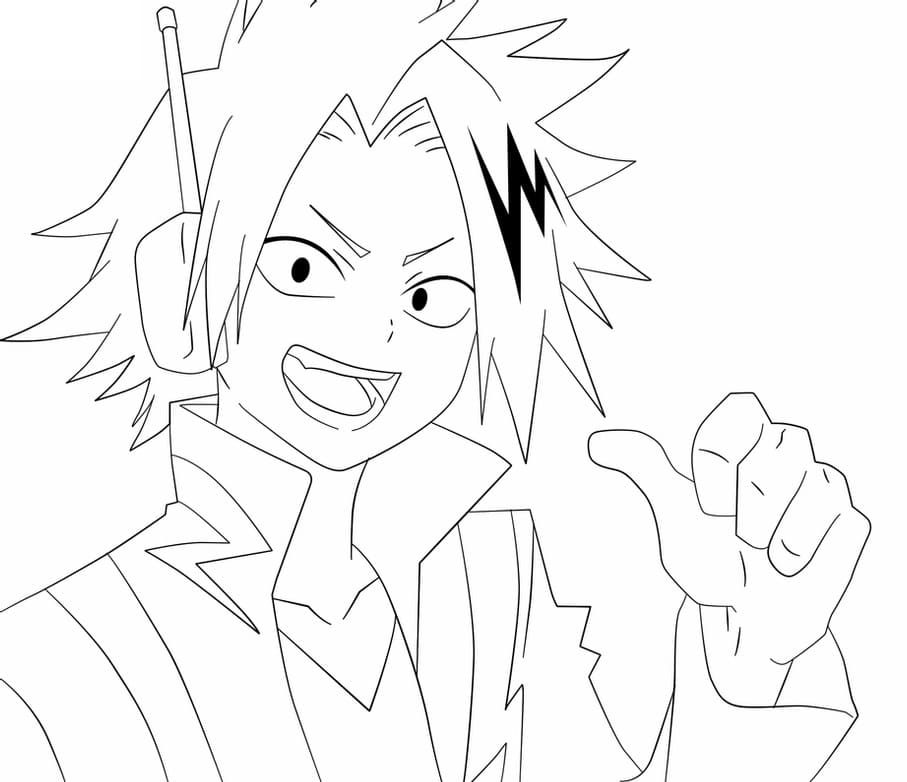 Coloriage Denki Kaminari cool