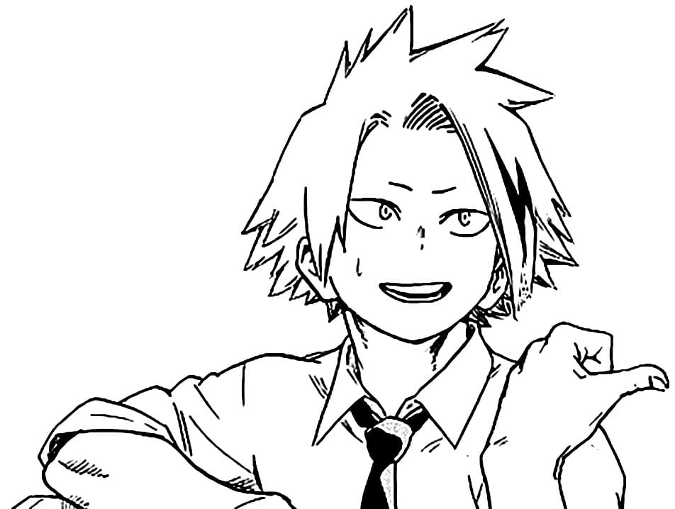 Coloriage Denki Kaminari drôle