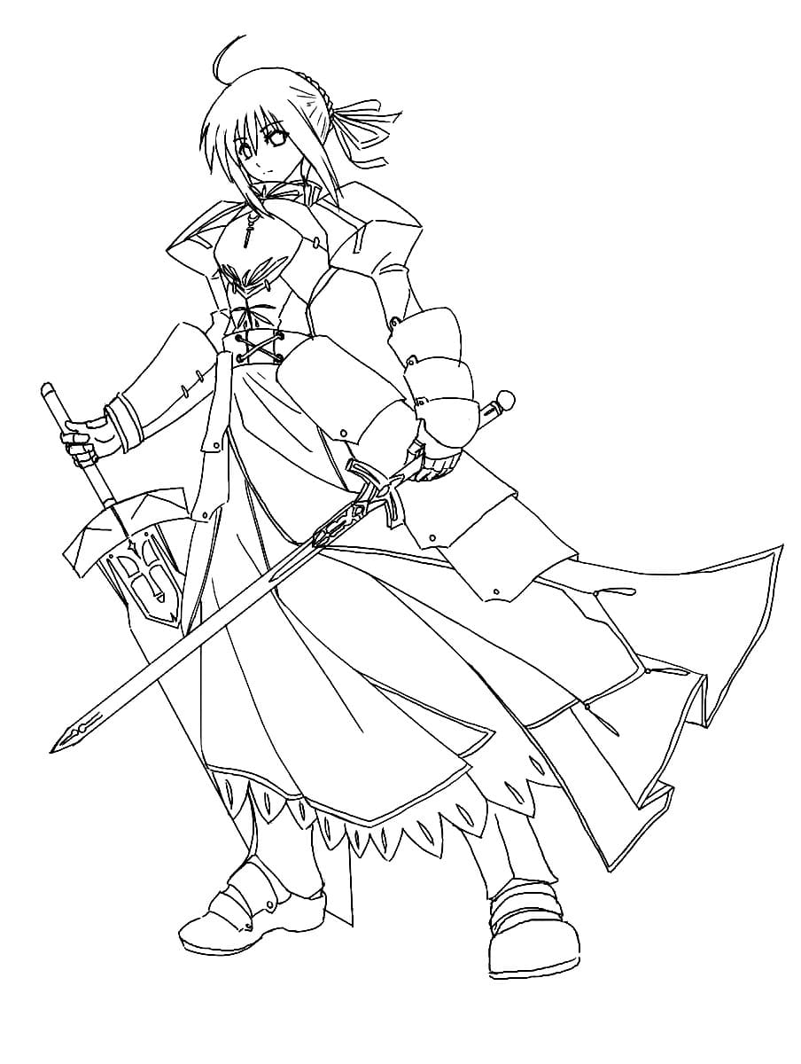 Coloriage Génial Saber