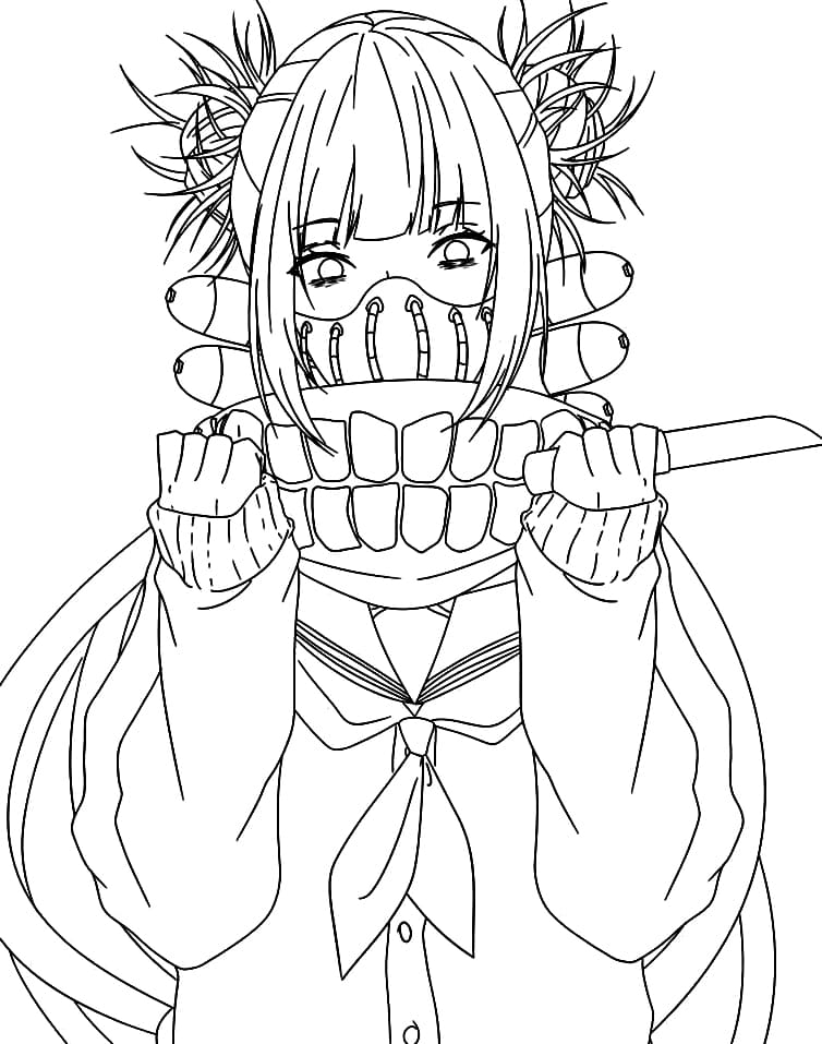 Coloriage Himiko Toga adorable