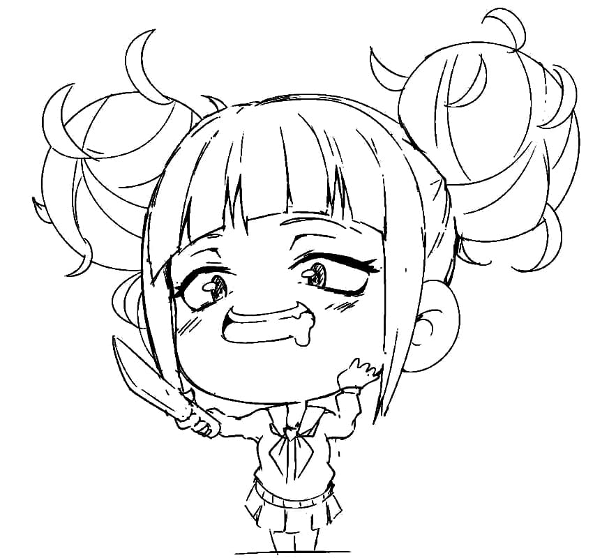 Coloriage Himiko Toga  chibi