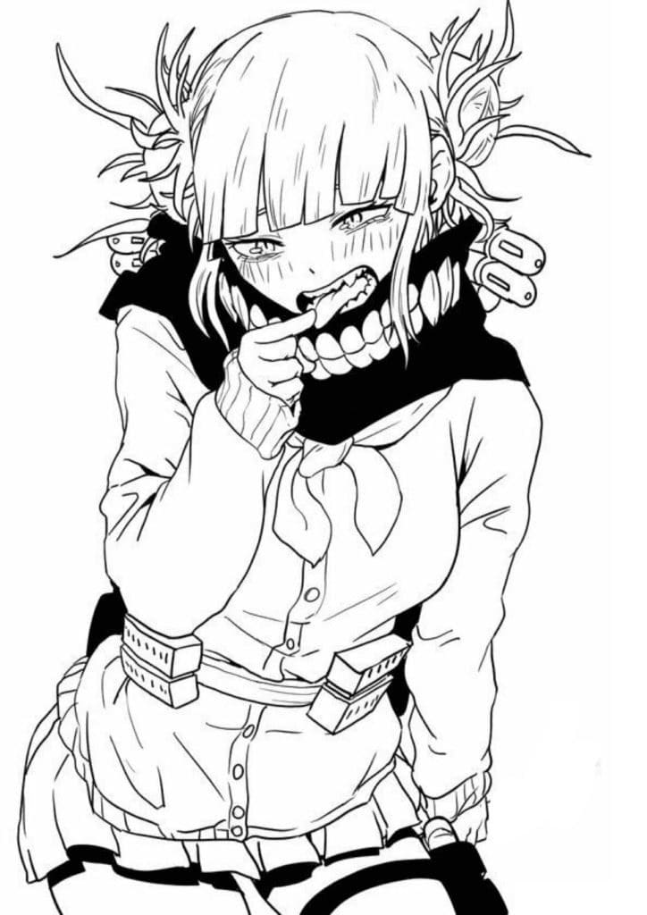 Coloriage Himiko Toga drôle