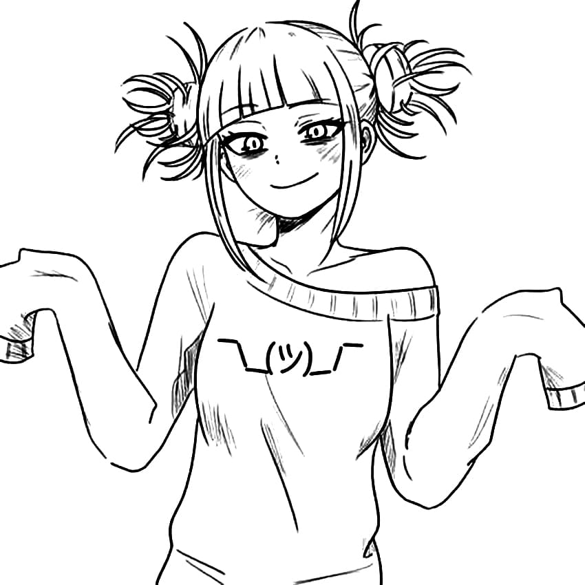 Coloriage Himiko Toga migone