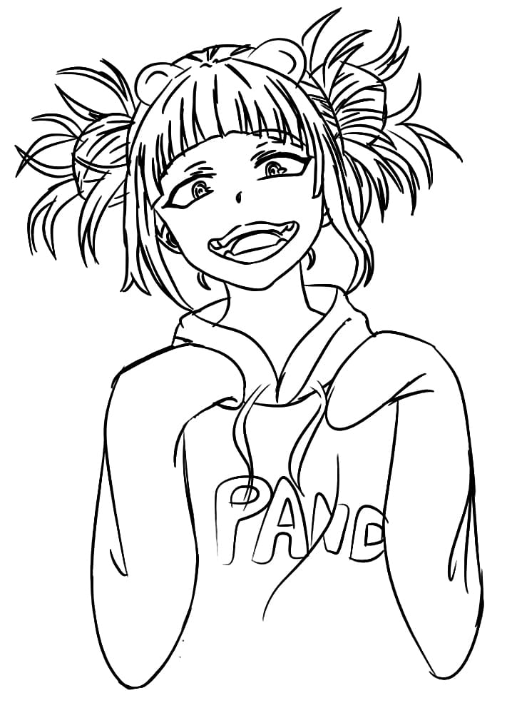 Coloriage Himiko Toga sourit