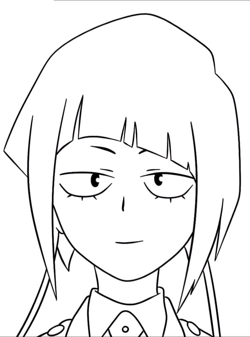 Coloriage Kyoka Jiro souriant