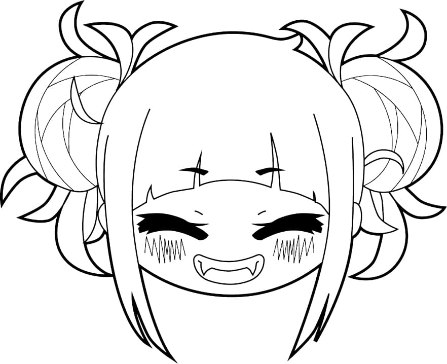 Coloriage Le joli visage d'Himiko Toga