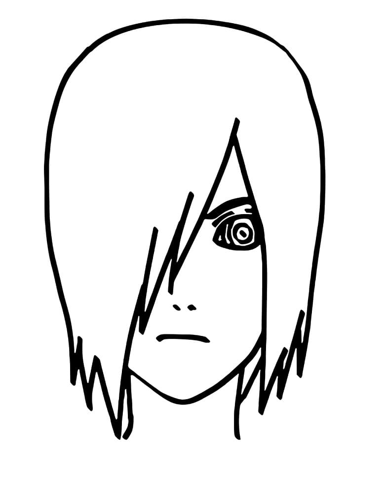 Coloriage Le visage de Nagato