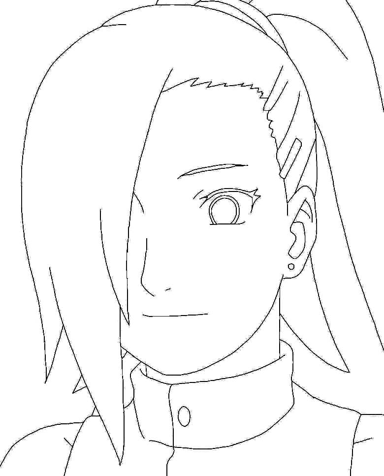 Coloriage Le visage d'Ino Yamanaka