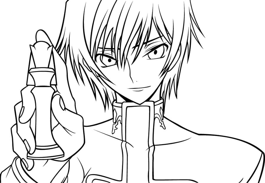 Coloriage Lelouch de Code Geass