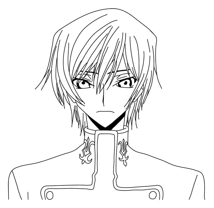 Coloriage Lelouch est triste