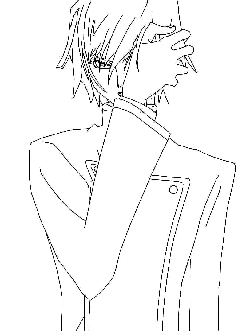 Coloriage Lelouch Lamperouge de Code Geass