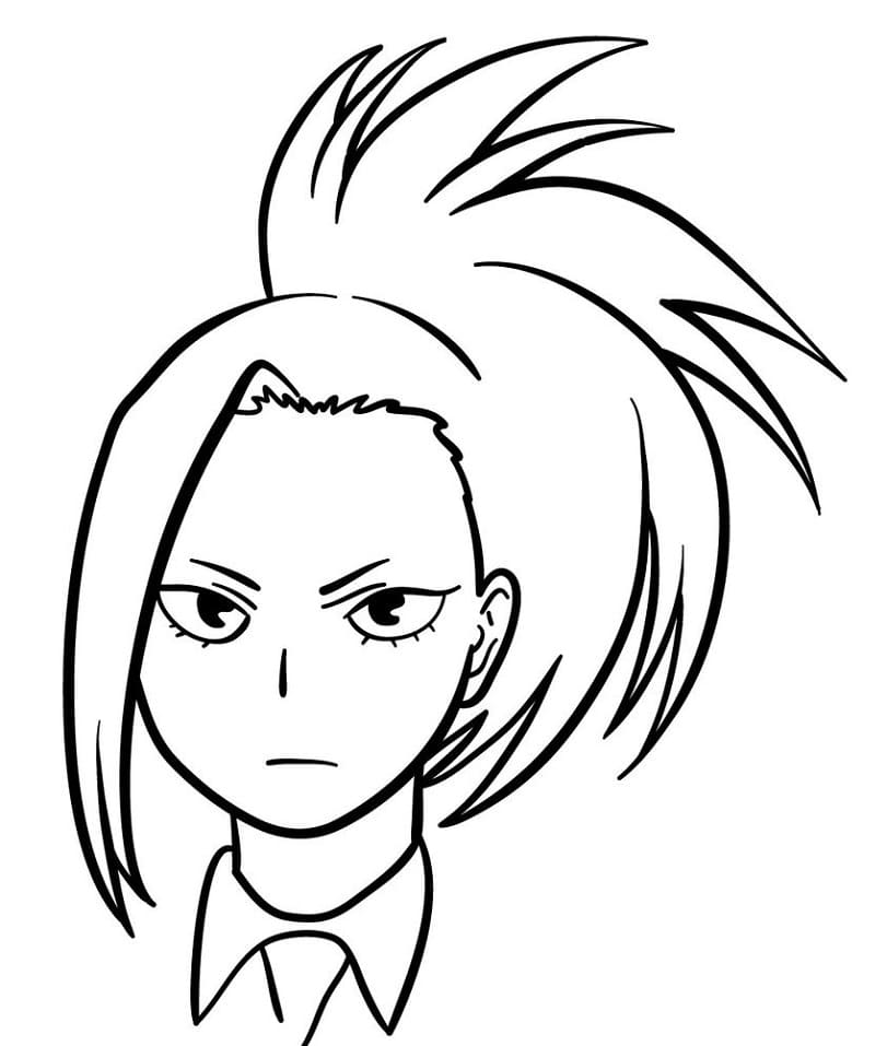 Coloriage Momo Yaoyorozu Affronter