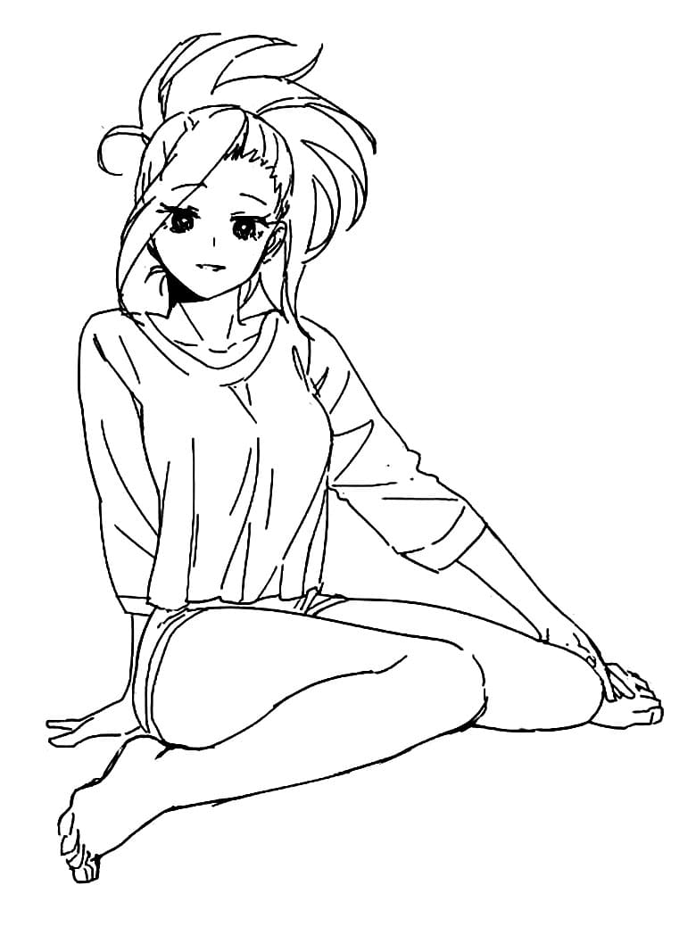 Coloriage Momo Yaoyorozu beau